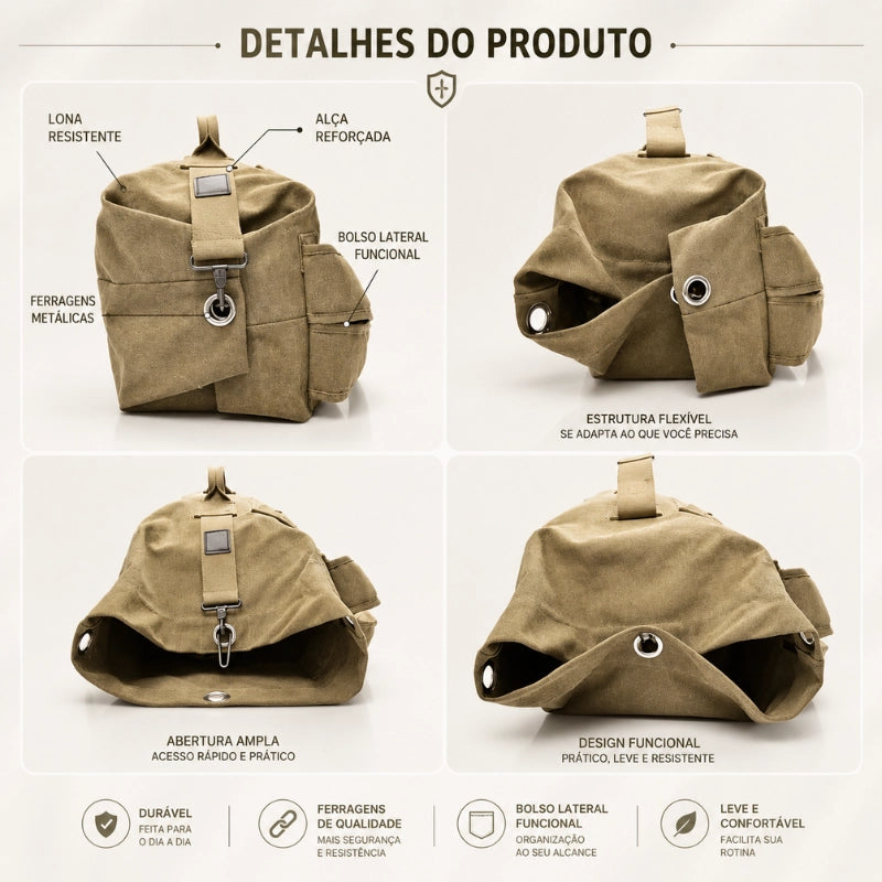 Mochila Masculina de Lona Atlas - Jonzy
